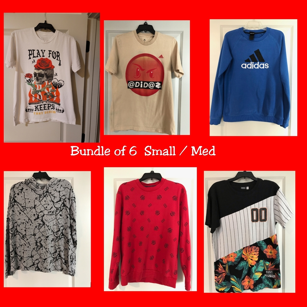 Bundle Of 6- SM/MD- Tee"s Sweatshirt